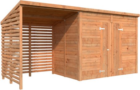 Thumbnail - PALMAKO Gerätehaus »Leif«, B x H x L: 460 x 228 x 170 cm, Braun, tauchgrundiert