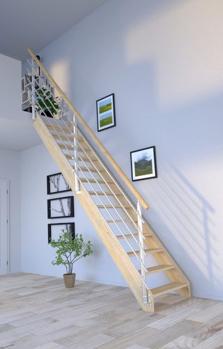 STARWOOD Raumspartreppe »Korfu«, Fichtenholz, 13 Stufen, max. Geschosshöhe 300 cm - braun