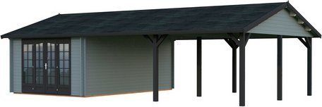 PALMAKO Gartenhaus »Irene«, Aufstellmaße BxTxH: 1006 x 619 x 316 cm, lackiert, Holz - grau