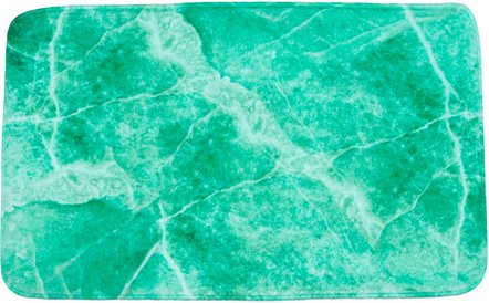 Sanilo Badteppich, grün, Polyester, marmoriert - gruen