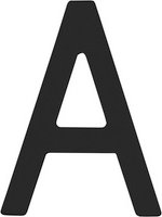 Intersteel Hausbuchstabe, Buchstabe A, mattschwarz, Stahl