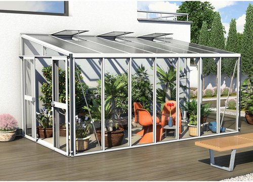 VITAVIA Gewächshaus »Helena«, 11,8 m², Aluminium/Glas, winterfest - weiss