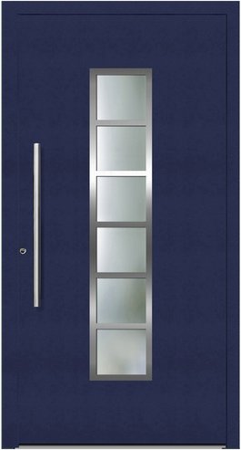 KNOCK Aluminium-Haustür »Terra Nova«, stahlblau