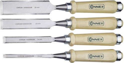 CONNEX Stechbeitel, 8,14,22,30 mm Klingenbreite - braun