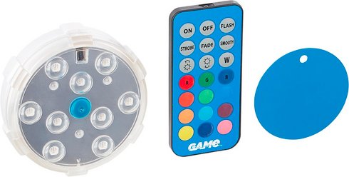 Mr. GARDENER Unterwasserscheinwerfer,batteriebetrieben, Lichtfarbe: mehrfarbig - weiss