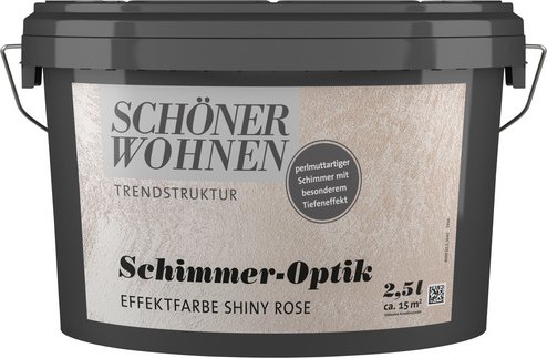 SCHÖNER WOHNEN FARBE Effektfarbe »Trendstruktur«, in Schimmer-Optik, 2,5 l - rosa