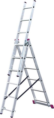 KRAUSE Vielzweckleiter »CORDA«, 18 Sprossen, Aluminium - silberfarben