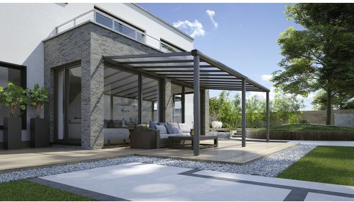 GARDENDREAMS Terrassenüberdachung »Compact Line«, Breite: 544 cm, Dach: Polycarbonat (PC), anthrazitgrau