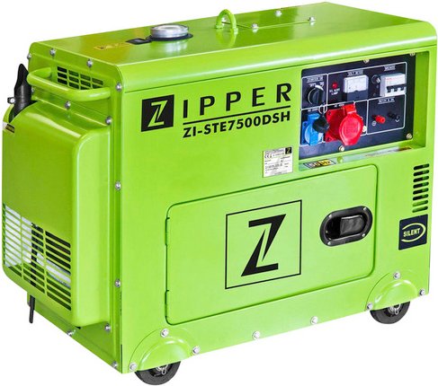 ZIPPER Stromerzeuger »ZI-STE7500DSH«, 6,5 kW, Tankvolumen: 14,5 l - gruen