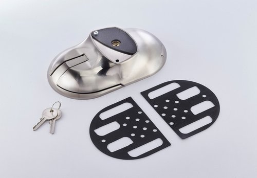 Anhänger-Diebstahlsicherung, 19 x 11 x 4 cm - silberfarben