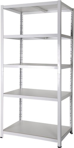 SZAGATO Archivregal, BxHxT: 90 x 180 x 60 cm, Stahl, 5 Böden - weiss