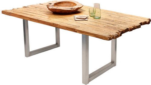 SIT Tisch »TABLES & CO«, HxT: 75,5 x 90 cm, Holz - braun | silberfarben