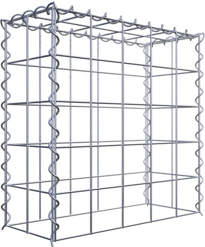 Thumbnail - Gabiona Gabione, silbergrau, Maschenweite 10 cm x 10 cm, Spirale - silberfarben