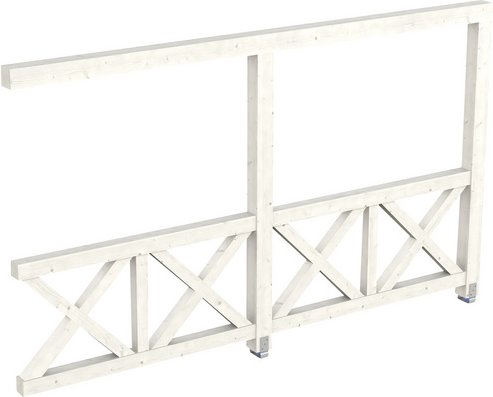 SKANHOLZ Seitenwand, B x H: 355 x 210 cm, Holz, Farbe: weiß