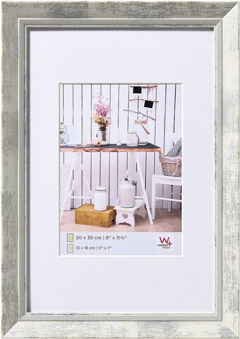 Walther Design Bilderrahmen »Chalet«, BxL: 22,5 x 32,5 cm, weiß, Kunststoff - weiss