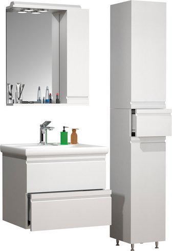 VCM Waschplatz-Set »Silora«, 4-tlg., weiß - weiss