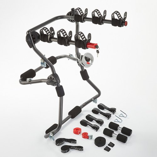 Fahrradträger, für die Heckklappe, für 3 Fahrräder - schwarz