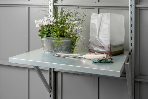 WOLFF FINNHAUS Klapptisch, BxL: 70 x 59 cm, Metall - silberfarben