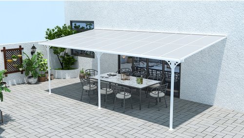 Westmann Terrassendach »Bruce«, BxHxT: 617 x 270 x 300 cm, Aluminium, weiß - weiss