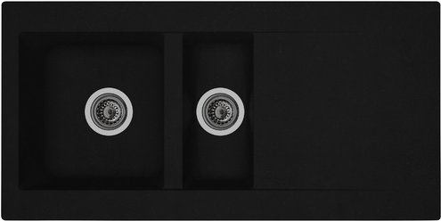 Thumbnail - RESPEKTA Einbauspüle, schwarz, Verbundstoff-Mineralstoff-Glasfasern/Kunstharz