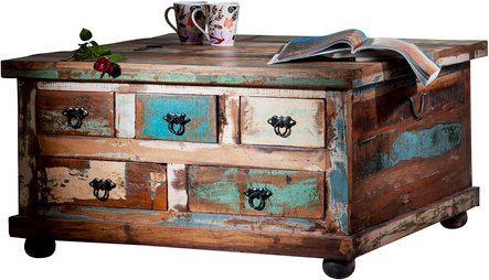 SIT Couchtisch »RIVERBOAT«, BxH: 90 x 47 cm, Altholz - bunt