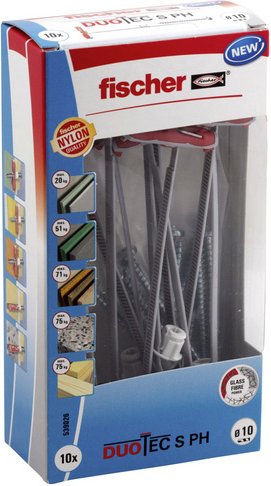 FISCHER Hohlraumdübel »DUOTEC«, 50 mm, Kunststoff - grau