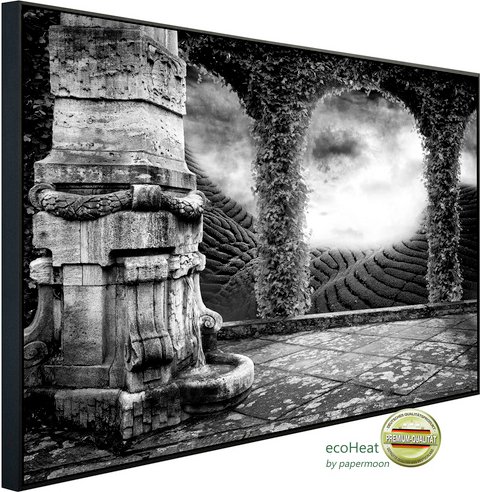 Thumbnail - papermoon Infrarotheizung »EcoHeat - Tempel Schwarz + Weiss«, Matt-Effekt - bunt