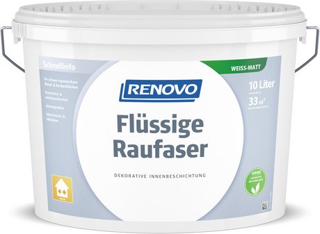 RENOVO fluessige Raufaser - weiss