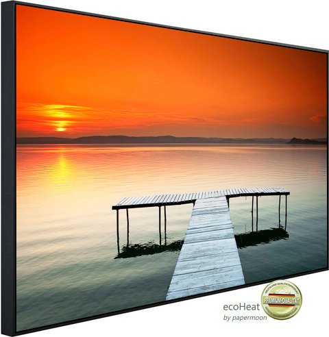 Thumbnail - papermoon Infrarotheizung »EcoHeat - Sonnenuntergang am Plattensee«, Matt-Effekt - bunt