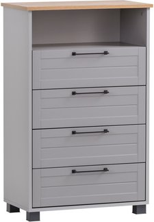 SCHILDMEYER Highboard »Jelda«, BxHxL: 34,1 x 102 x 62,4 cm, grau, Holzwerkstoff melaminbeschichtet