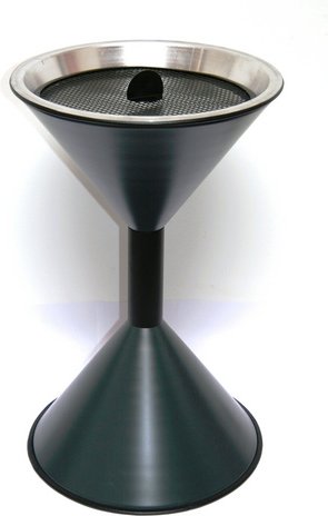 SZAGATO Aschenbecher, BxHxL: 40 x 70 x 40 cm, für: innen/überdachter Außenbereich - silberfarben