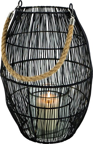 NOOR living Windlicht, Metall/Glas