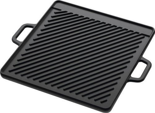 Mr. GARDENER Grill-Wendeplatte, Gusseisen, Breite: 36 cm - schwarz