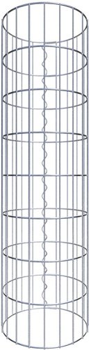 Gabiona Gabionensäule, silbergrau, Maschenweite 5 cm x 10 cm - silberfarben