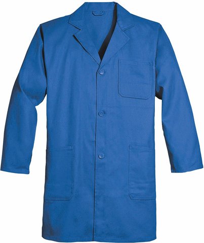 WILLAX Berufsmantel, blau, Baumwolle, Gr. M