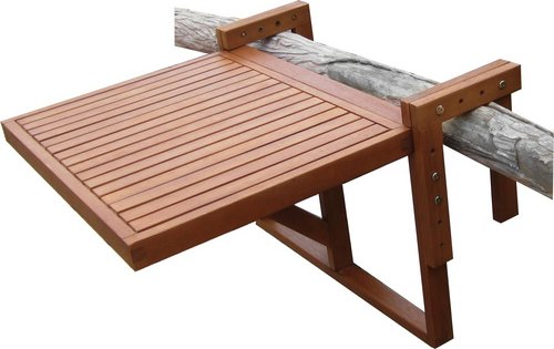 GARDEN PLEASURE Balkon-Hängetisch-Set »Berkeley«, Holz, 3-teilig - braun