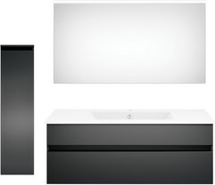 Get2You Badmöbel-Set »twenty one«, 4-teilig, Waschbecken BxHxT: 122 x 1,5 x 51 cm, montiert - grau