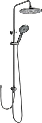 SCHÖNER WOHNEN KOLLEKTION Duschsystem »Biella«, BxHxL: 35 x 118 x 26 cm, Metall, industrial - grau