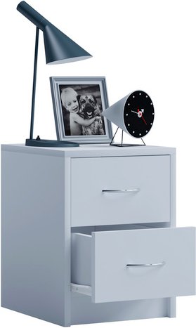 VCM Nachttisch »Boxal«, BxHxL: 35 x 40 x 35 cm - weiss