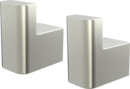 LENZ Handtuchhalter & Haken »PEARL«, Nickel-matt, Montageart: Bohren - silberfarben