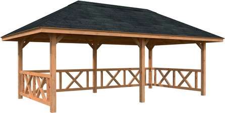 Thumbnail - PALMAKO Pavillon »Bianca Set 107«, BxHxT: 588 x 319 x 300 cm, Braun