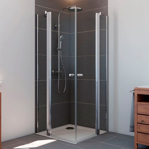 BREUER Eckeinstieg »Elana 6«, Drehtür, BxH: 80 x 200 cm - silberfarben