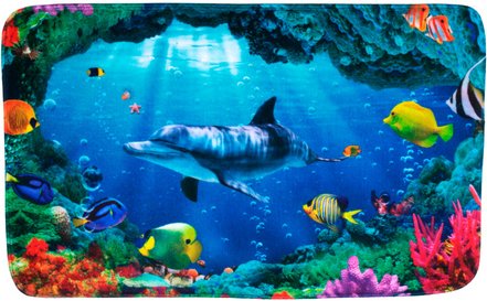 Sanilo Bad-Accessoire-Set, 3-tlg., Delphin Korallen - blau