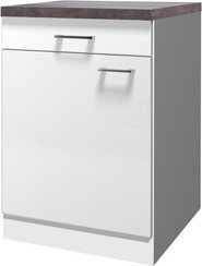 Flex-Well Küchenunterschrank »Lucca«, Anschlagrichtung: frei wählbar, melaminbeschichtete Spanplatte - weiss