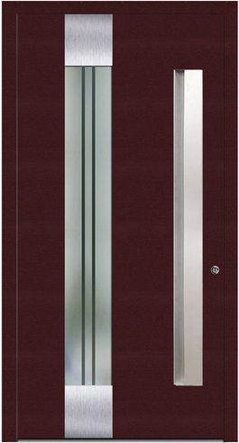 KNOCK Aluminium-Haustür »Marte«, purpur - rot