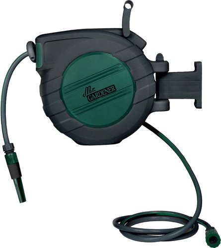 Mr. GARDENER Wand-Schlauchbox, 15 m - gruen