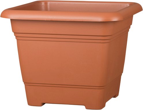 SCHEURICH Pflanzgefäß »NORA«, Kunststoff, terrakottafarben, eckig - orange