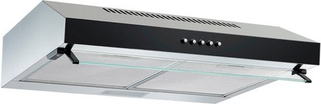 RESPEKTA Unterbauhaube, HxT: 13 x 50,3 cm, Metallfilter, Drucktasten - silberfarben