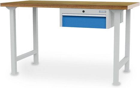 Thumbnail - Bedrunka + Hirth Reihenwerkbank, BxHxT: 150 x 85,9 x 75 cm, Gestell: Stahlblech - grau