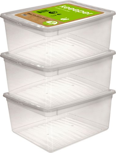 KEEEPER Aufbewahrungsbox »Bea«, BxHxL: 33,5 x 18 x 39 cm, Kunststoff - transparent